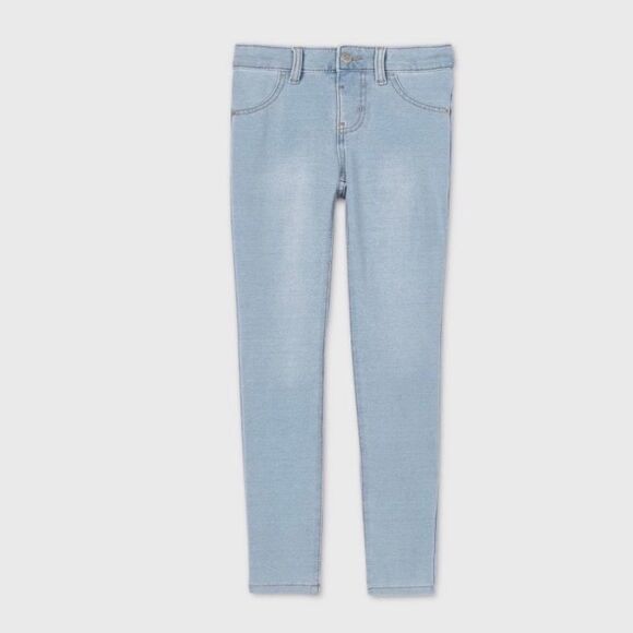 Girls' Soft Jeggings - Cat Jack Light Wash XXL Plus